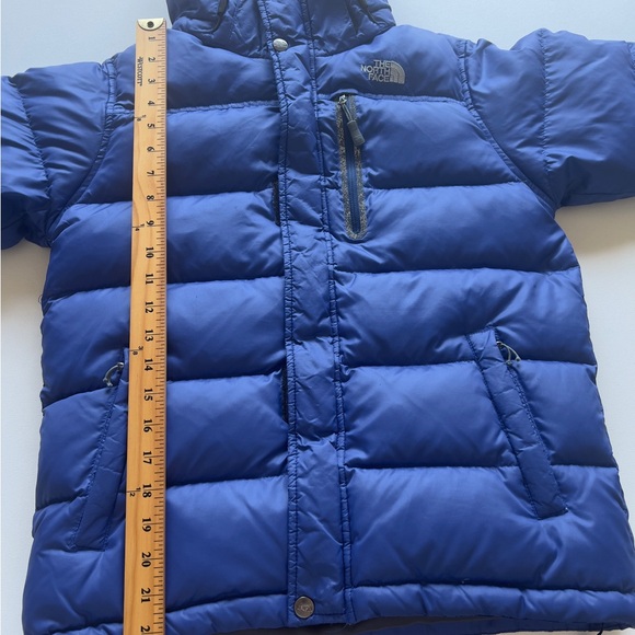 EUC The North Face Summit 900 Fill Goose Down Hooded Jacket Blue